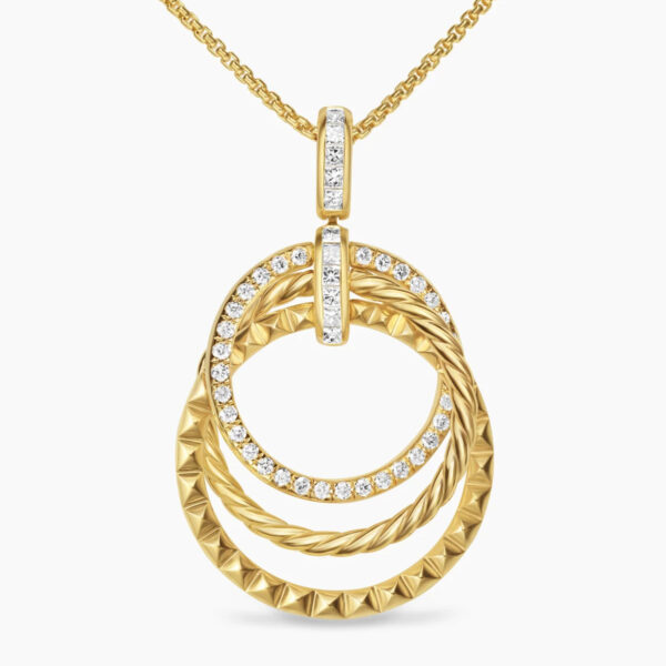 Crossover Trio Pendant Necklace, 24mm
