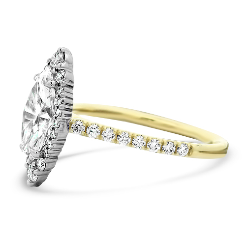 Underwood's Designs 1.20ct Marquis Diamond Halo Ring, side view (130026131)