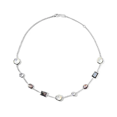SS Mixed Cut Sabbia Station Necklace