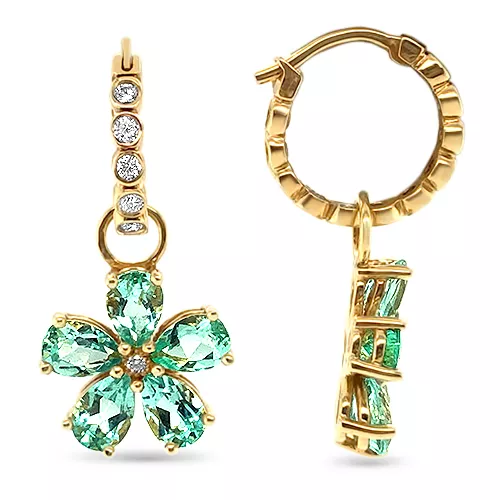 Paraiba Tourmaline Flower Earring Charms