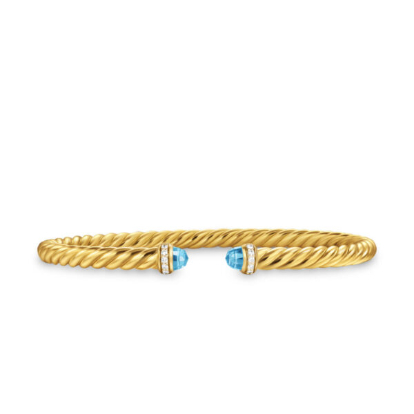 Cablespira Flex® Bracelet with Blue Topaz and Diamonds