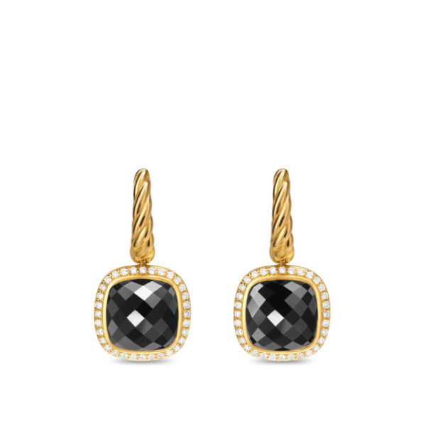 Albion® Drop Earrings with Black Onyx and Diamonds
