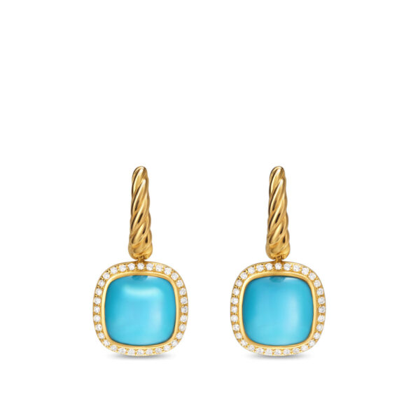 Albion® Drop Earrings with Turquoise and Diamonds