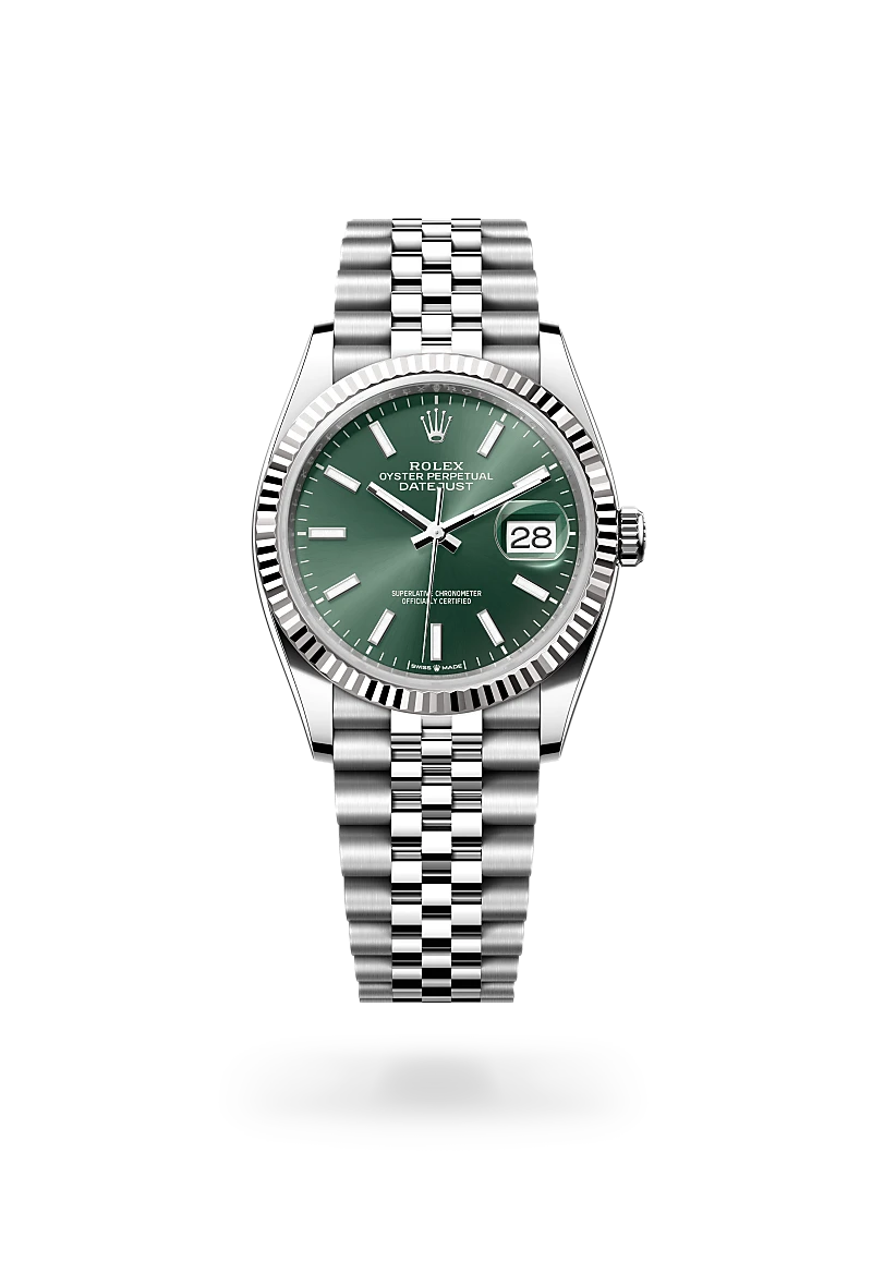 Rolex Datejust 36 in White Rolesor - combination of Oystersteel and white gold, M126234-0051 - Underwood Jewelers