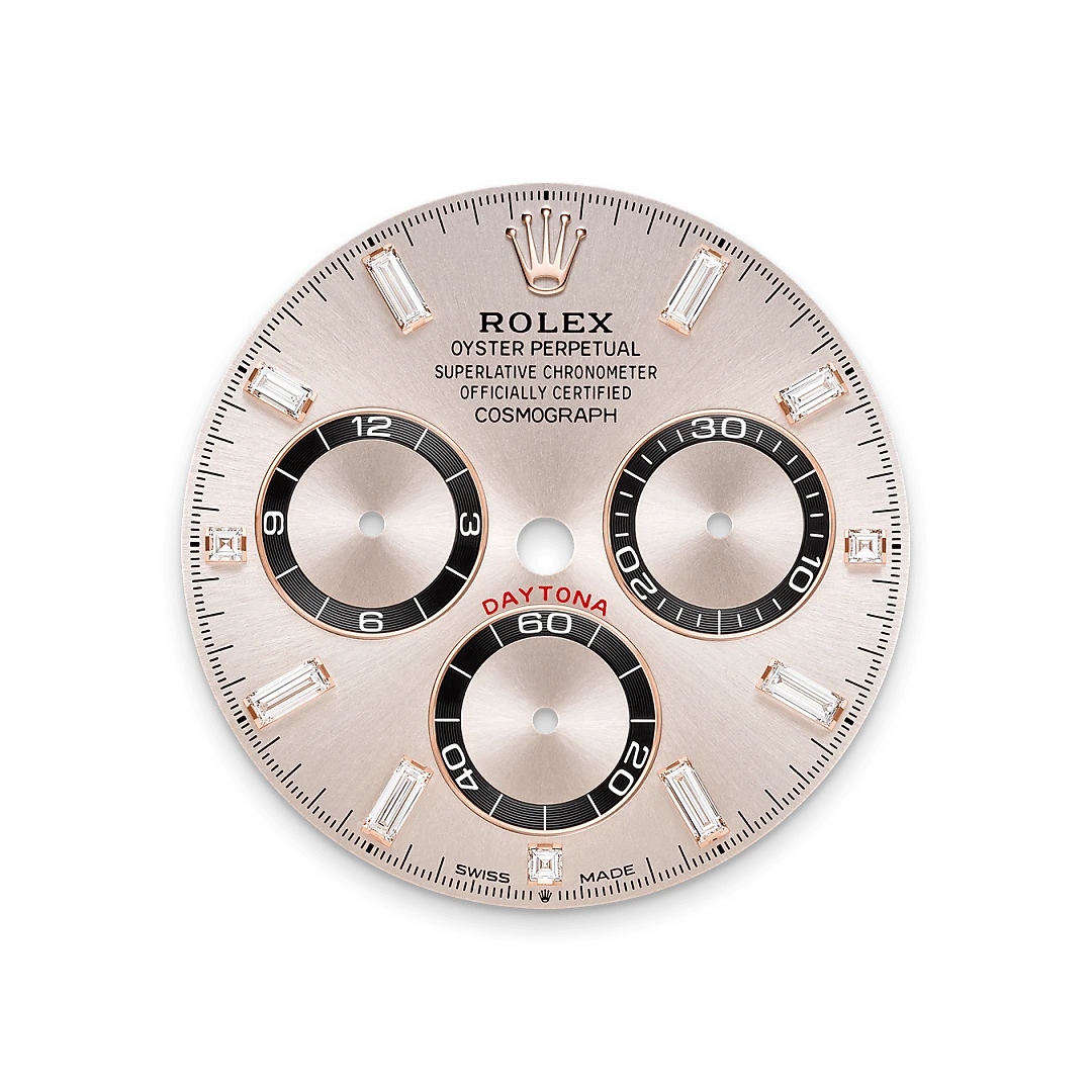 Rolex Cosmograph Daytona in 18 kt Everose gold with lugs set with diamonds, M126535TBR-0002 - Underwood Jewelers