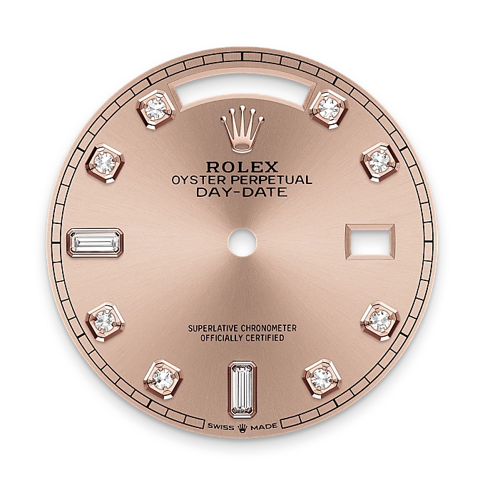 Rolex Day-Date 36 in 18 kt Everose gold, M128235-0009 - Underwood Jewelers