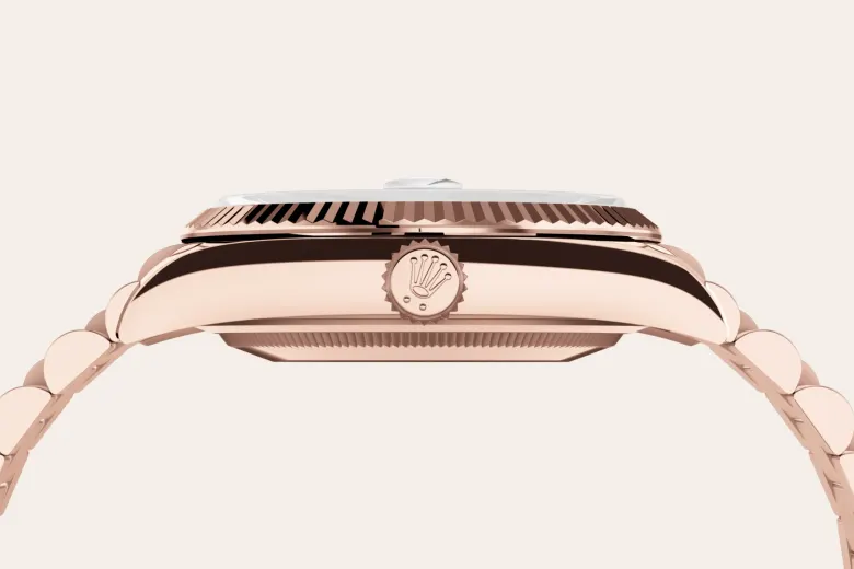 Rolex Day-Date 36 in 18 kt Everose gold, M128235-0009 - Underwood Jewelers
