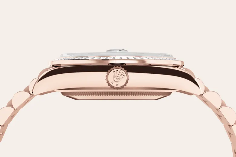 rolex Day-Date in 18 kt Everose gold, M128395TBR-0032 - Underwood jewelers