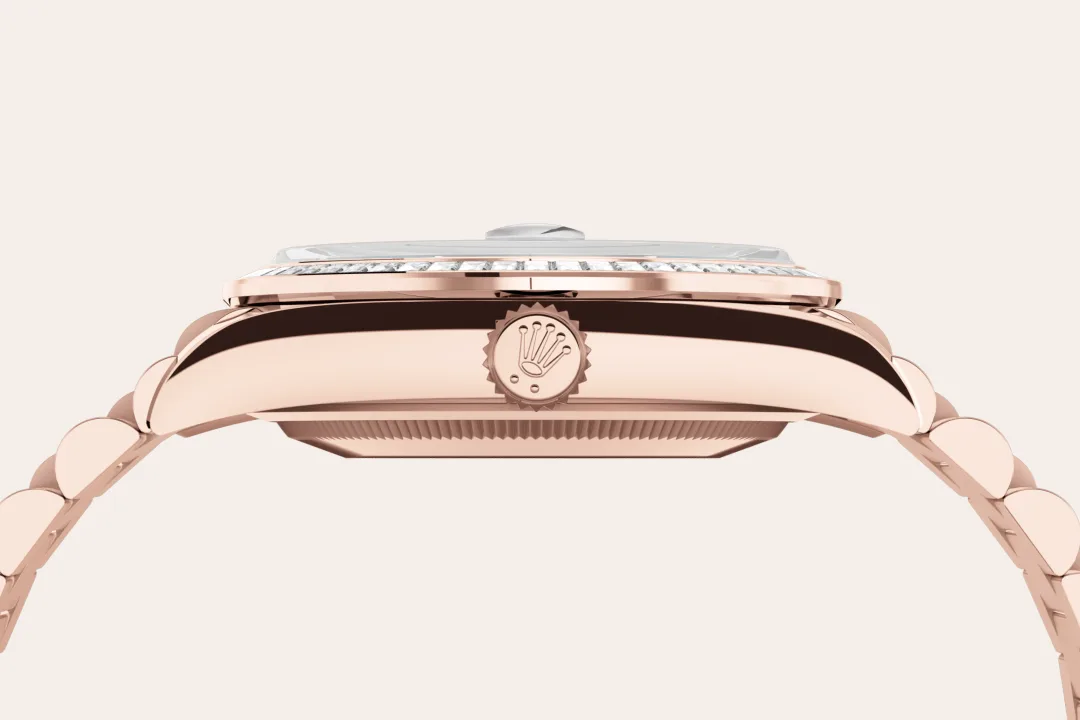 rolex Day-Date in 18 kt Everose gold, M128395TBR-0032 - Underwood jewelers