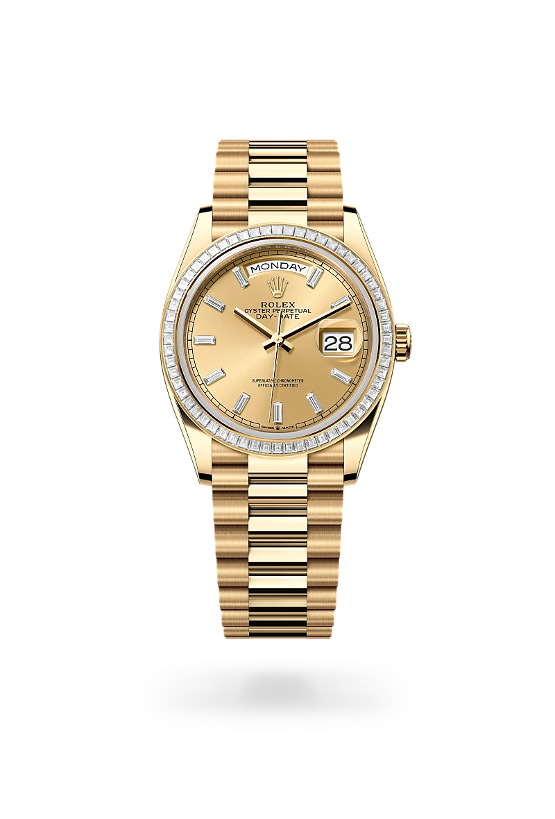 Rolex Day-Date 36 in 18 kt yellow gold, M128398TBR-0037 - Underwood Jewelers
