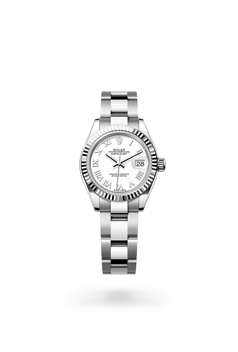 Rolex Lady-Datejust in White Rolesor - combination of Oystersteel and white gold, M279174-0020 - Underwood Jewelers