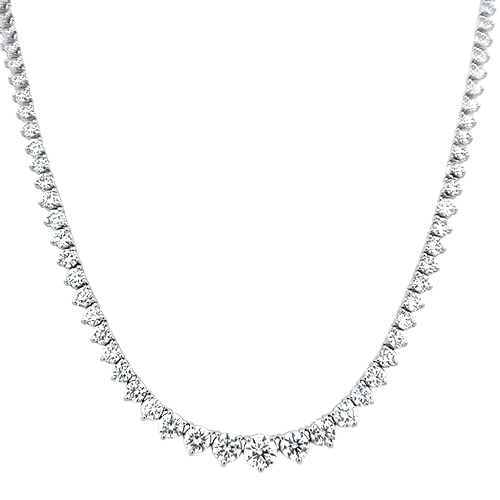 9.43ctw Graduated Diamond Line Necklace