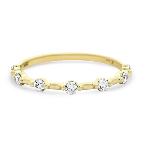 14kt 7-Stone Diamond Band Ring