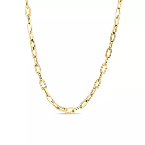 Designer Gold Paper Clip Necklace