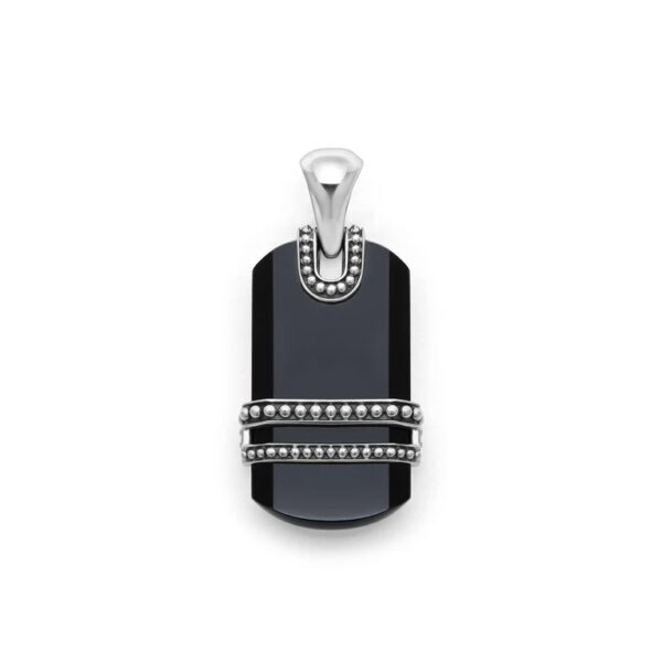 Lagos Anthem Black Agate Tag Amulet