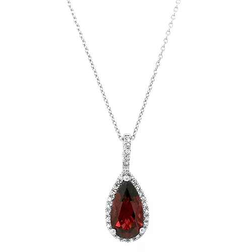 Pear Shape Garnet Pendant