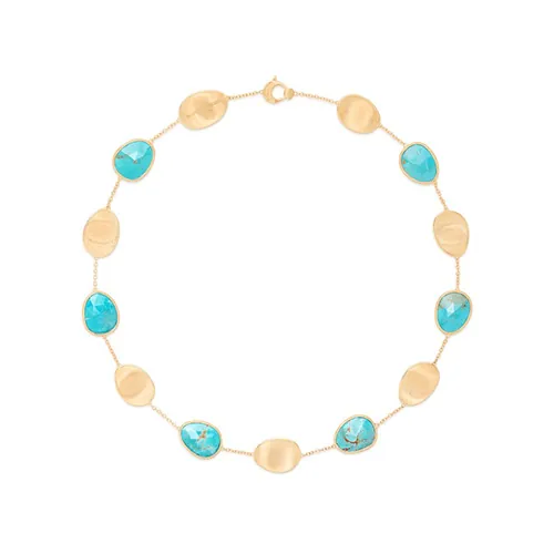 18K Yellow Gold Collar Necklace with Turquoise
