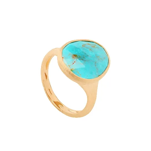 18K Yellow Gold Ring with Turquoise