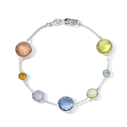 7-Stone Link Bracelet in Wildflower
