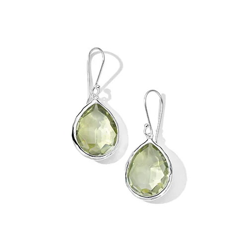 Teardrop Earrings in Prasiolite