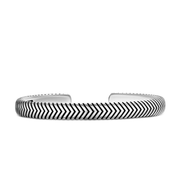 Chevron Cuff Bracelet in Sterling Silver