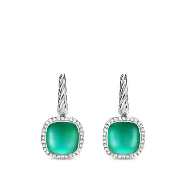 Albion® Drop Earrings with Lagoon Orchid and Diamonds