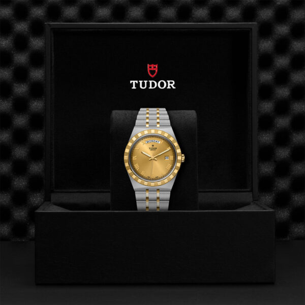 TUDOR Royal, 41mm Steel Case, Yellow Gold Bezel