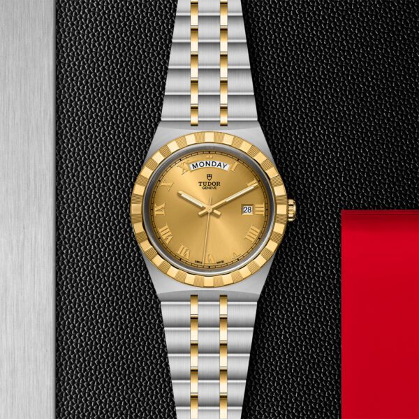 TUDOR Royal, 41mm Steel Case, Yellow Gold Bezel