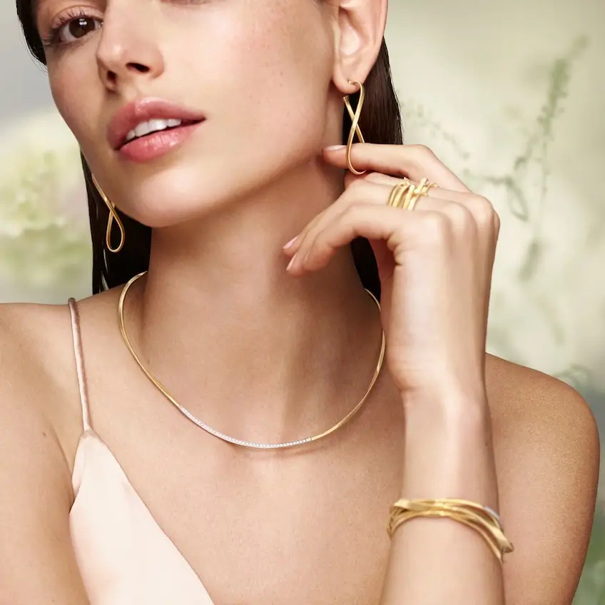 model wearing various pieces from Marrakech Collection