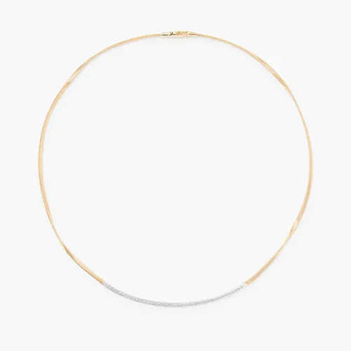 18K MARRAKECH COIL NECKLACE WITH DIAMOND BAR