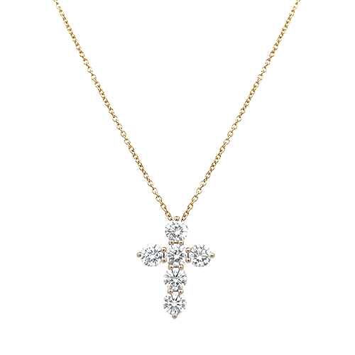 14kt Yellow Gold 0.70ctw Diamond Cross