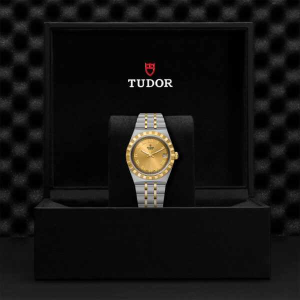 TUDOR Royal, 34mm Steel Case, Yellow Gold Bezel