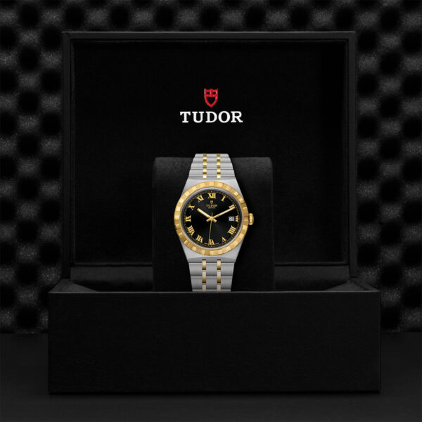 TUDOR Royal, 38mm Steel Case, Yellow Gold Bezel