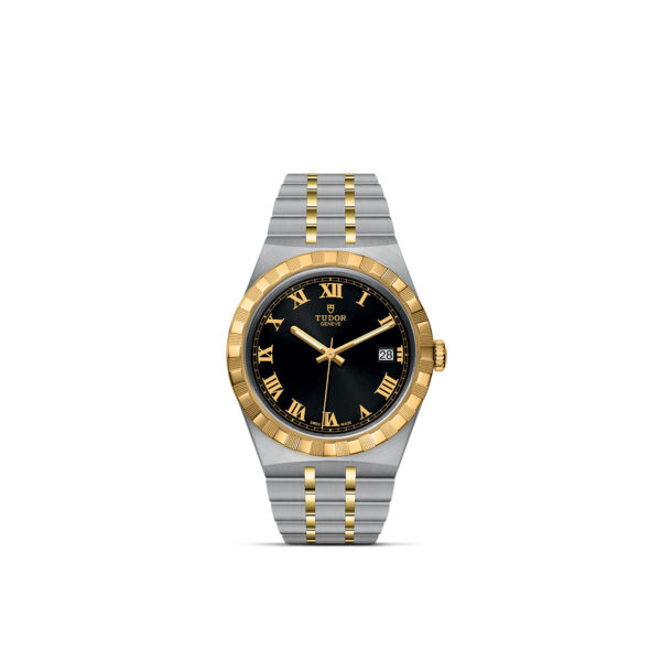 TUDOR Royal, 38mm Steel Case, Yellow Gold Bezel
