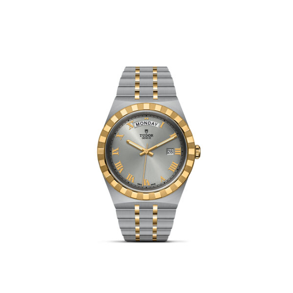 TUDOR Royal, 41mm Steel Case, Yellow Gold Bezel
