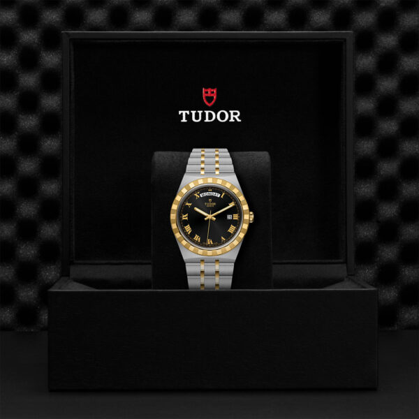 TUDOR Royal, 41mm Steel Case, Yellow Gold Bezel