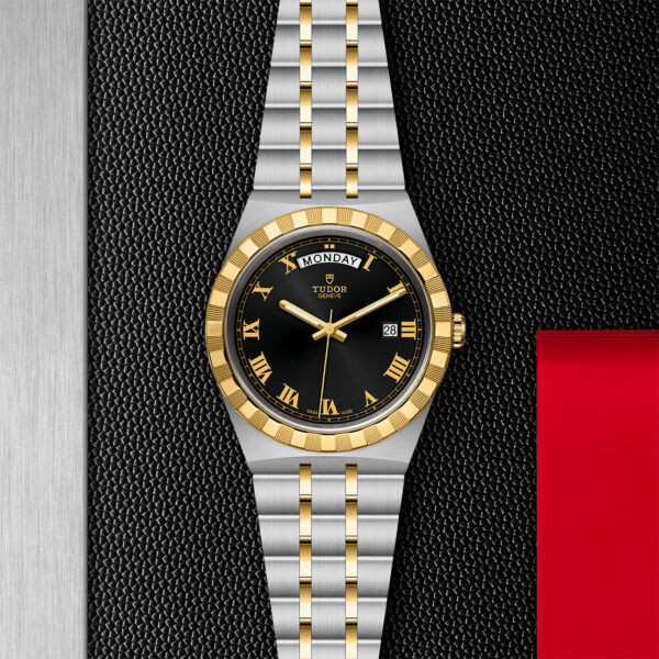 TUDOR Royal, 41mm Steel Case, Yellow Gold Bezel