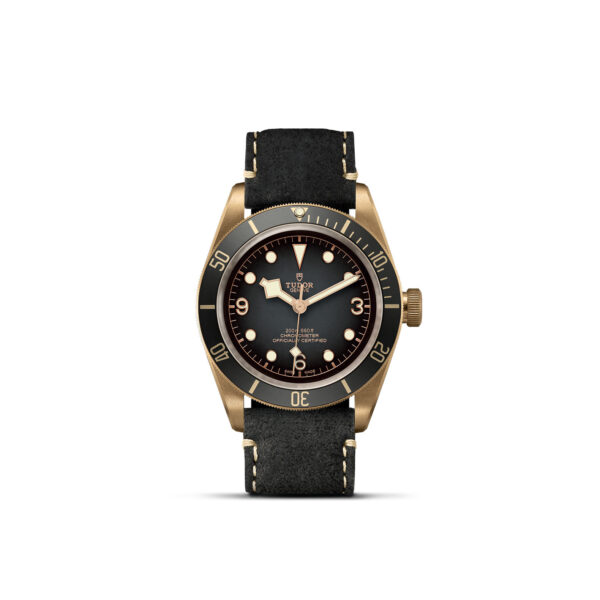 TUDOR Black Bay Bronze, 43 Mm Bronze Case, Black Leather Strap