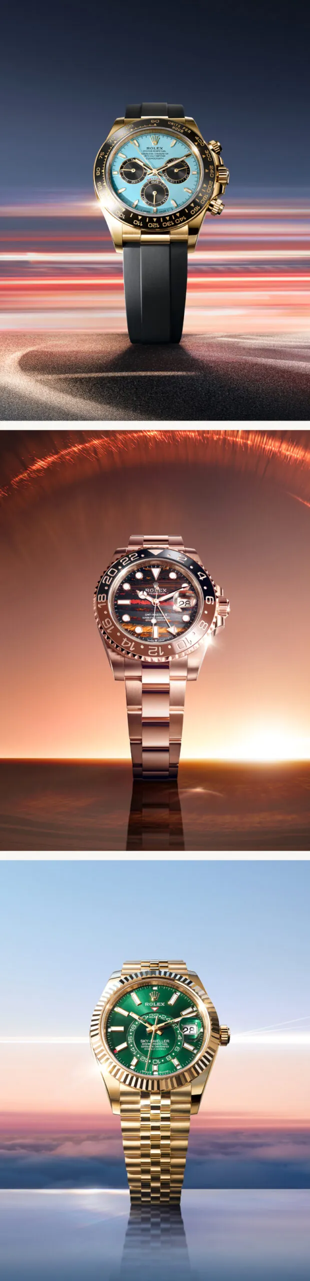 Rolex exclusive dials 2025 – Daytona, GMT‑Master II, Sky‑Dweller at Underwood Jewelers