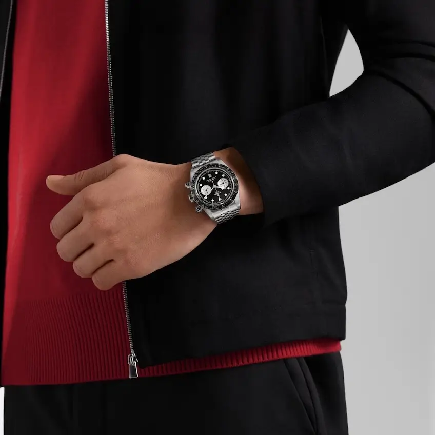 TUDOR watch on model's wrist