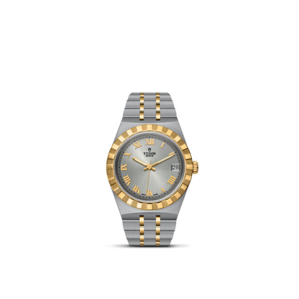 TUDOR Royal, 34mm Steel Case, Yellow Gold Bezel