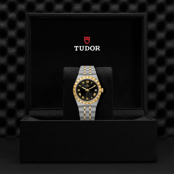 TUDOR Royal, 34mm Steel Case, Yellow Gold Bezel