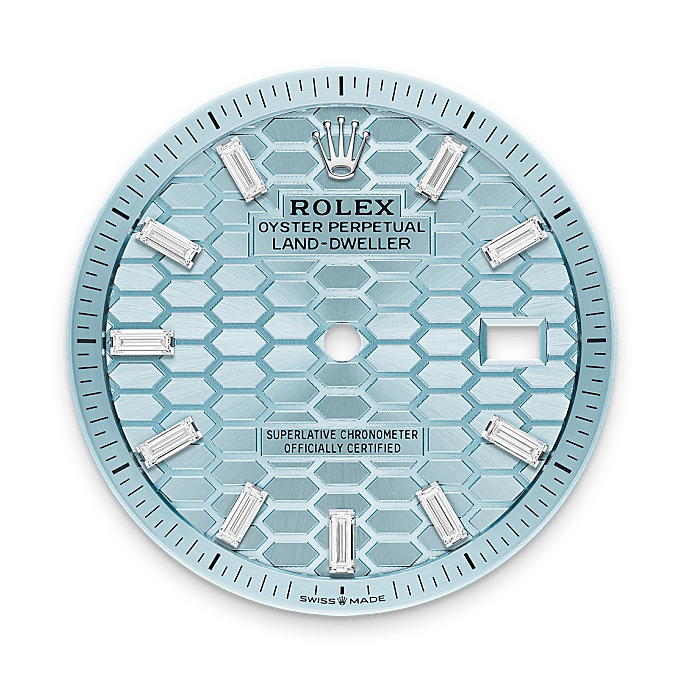 rolex Land-Dweller in Platinum, M127286TBR-0001 - underwood jewelers