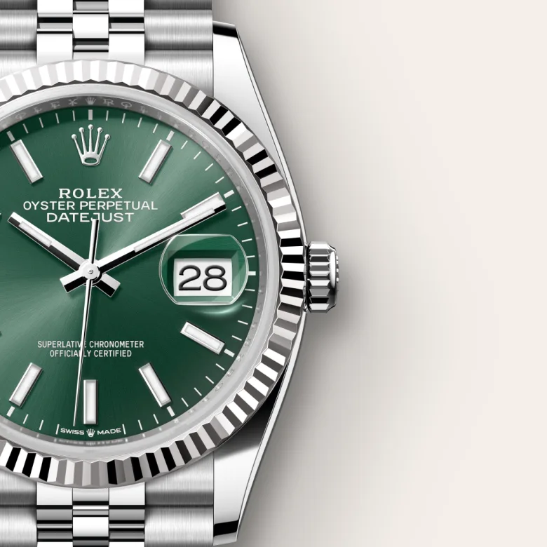 rolex Datejust in White Rolesor - combination of Oystersteel and white gold, M126234-0051 - Underwood jewelers