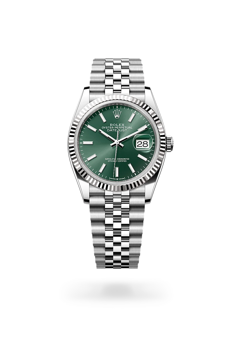 rolex Datejust in White Rolesor - combination of Oystersteel and white gold, M126234-0051 - Underwood jewelers