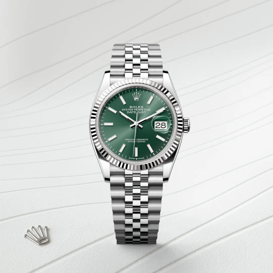 rolex Datejust in White Rolesor - combination of Oystersteel and white gold, M126234-0051 - Underwood jewelers