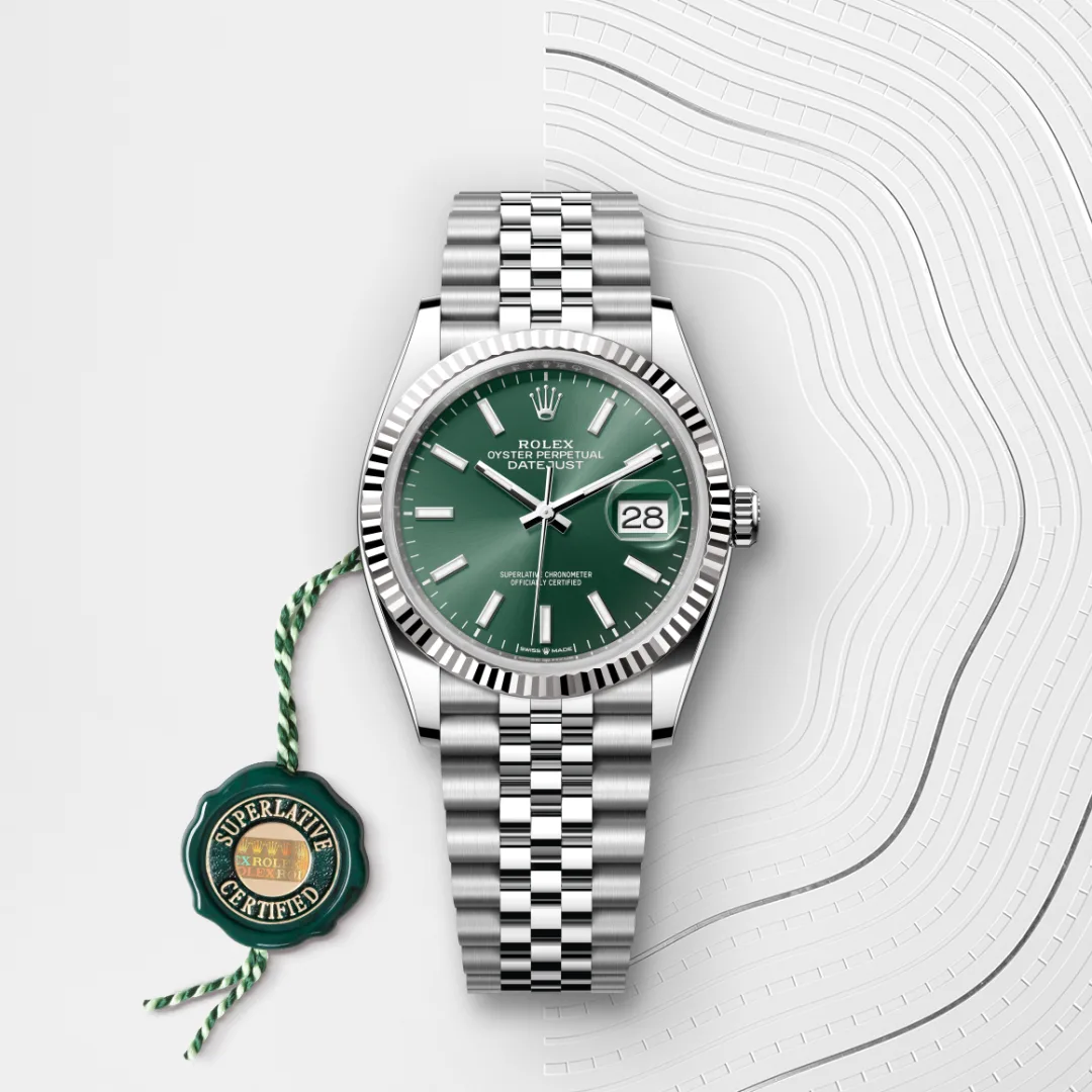 rolex Datejust in White Rolesor - combination of Oystersteel and white gold, M126234-0051 - Underwood jewelers