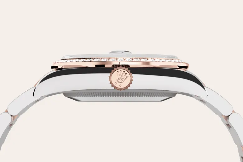 rolex Datejust in Everose Rolesor - combination of Oystersteel and Everose gold, M126281RBR-0016 - Underwood jewelers