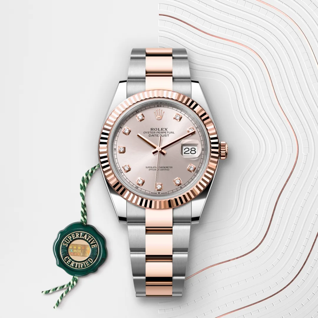 rolex Datejust in Everose Rolesor - combination of Oystersteel and Everose gold, M126331-0007 - Underwood jewelers