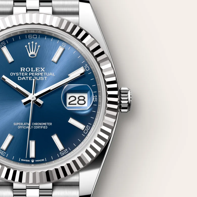 rolex Datejust in White Rolesor - combination of Oystersteel and white gold, M126334-0002 - Underwood jewelers